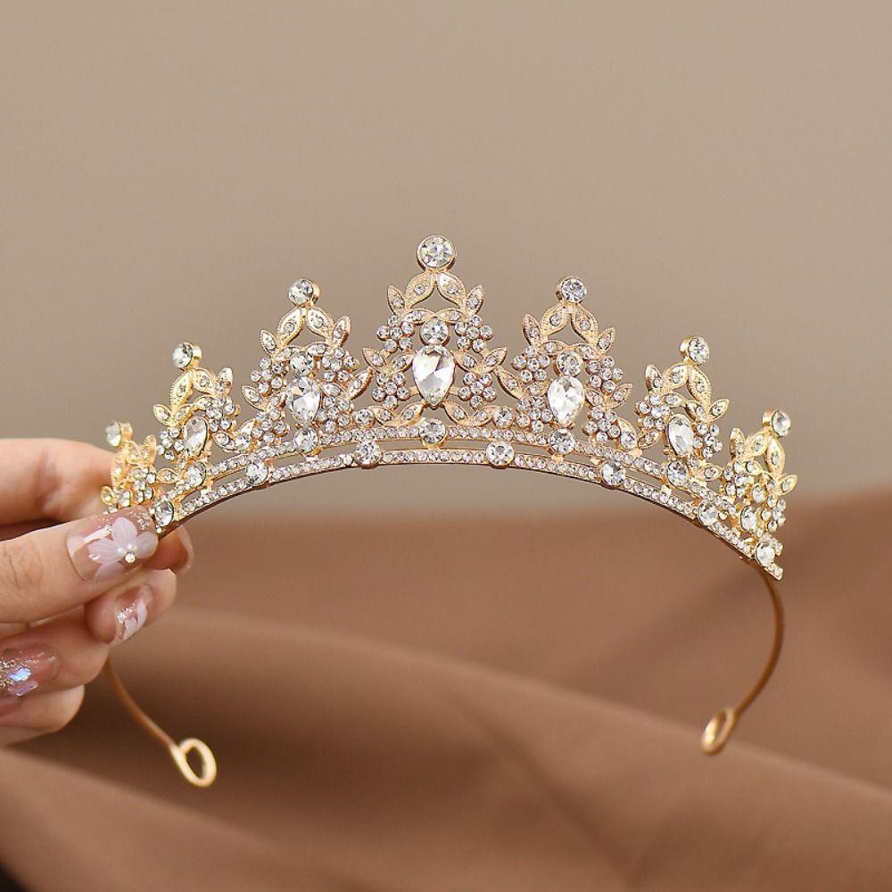 Exquisite Bridal Tiara Crown Sweet Rhinestone Crown Light Luxury Birthday Queen Tiara  Wedding
