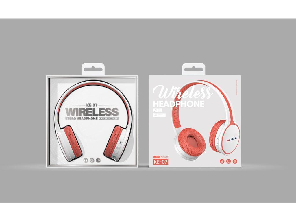 KE-07 Dual-Sided Stereo Foldable Wireless Bluetooth 5.3 Over-Ear Headphones