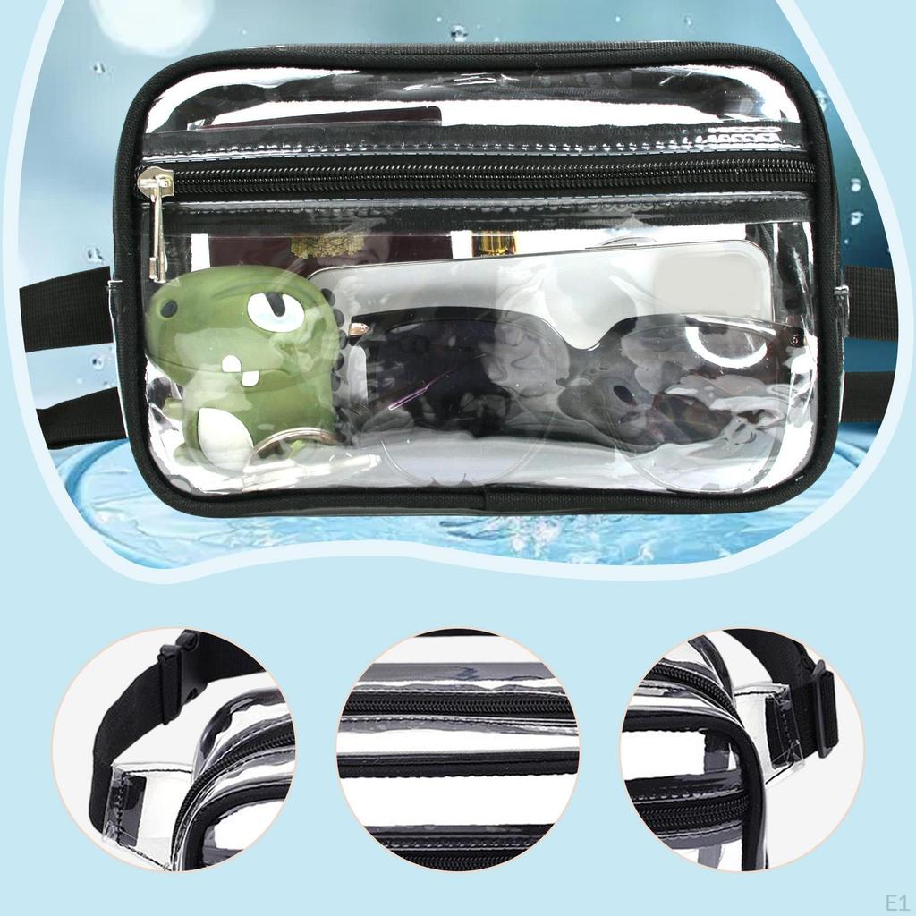 Clear Fanny Pack Waist Bag Crossbody Purse for Festival Concerts Hiking Travel