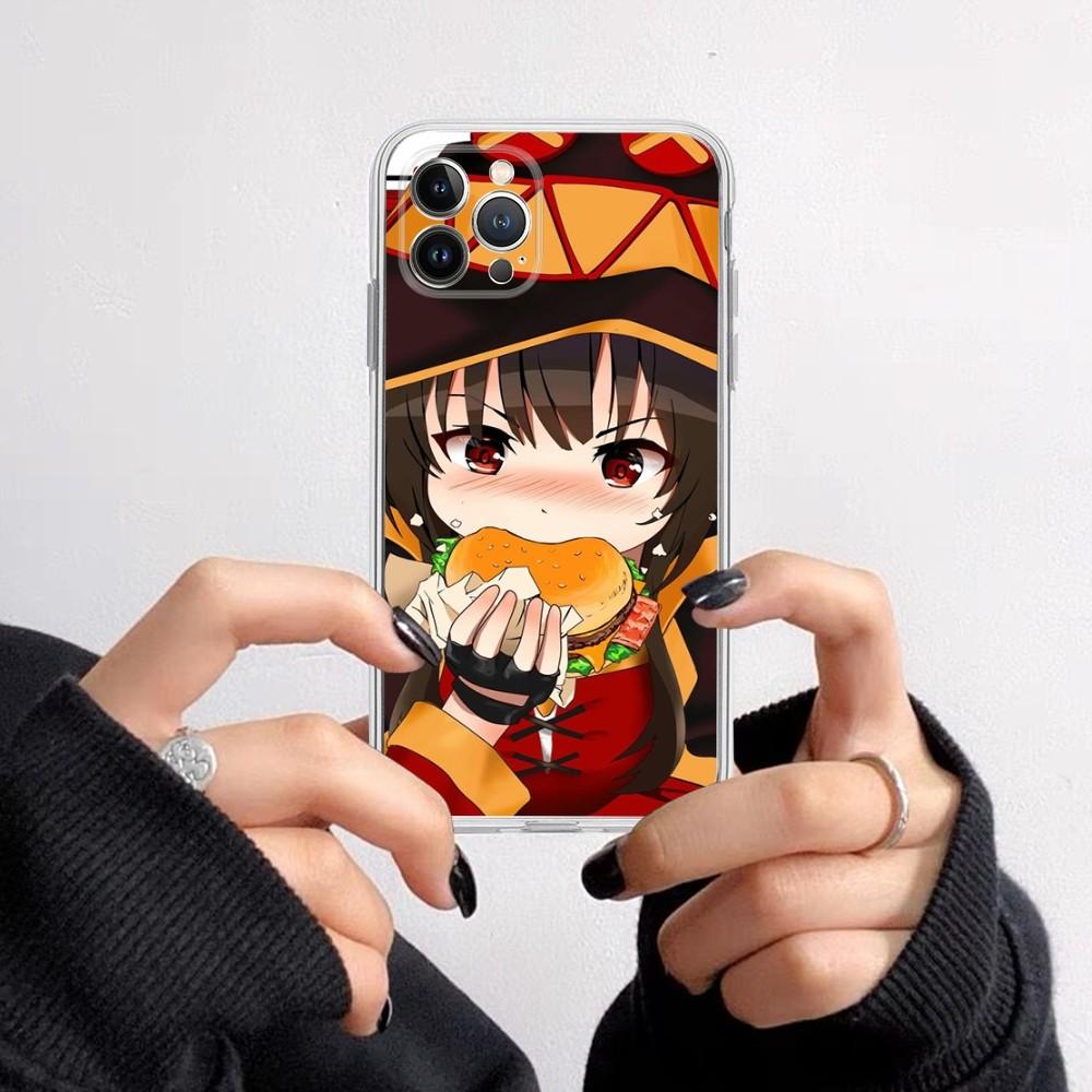 Megumin Phone Case for iPhone 16 15 8 7 6 6S Plus X SE XR XS 14 11 12 13 Mini Pro Max Mobile Case