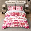 Neon Rainbow Theme Custom Text Or Name 3Pcs Bedding Set 1 Flat Sheet & 2 Pillowcases Personalized Home Bedding