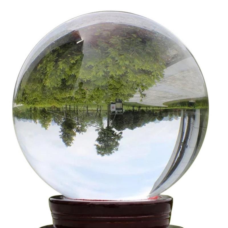 Transparent K9 Crystal Glass Ball Ornament - Ideal Gift for Leader or Elder, Perfect for Living Room or Office Decor