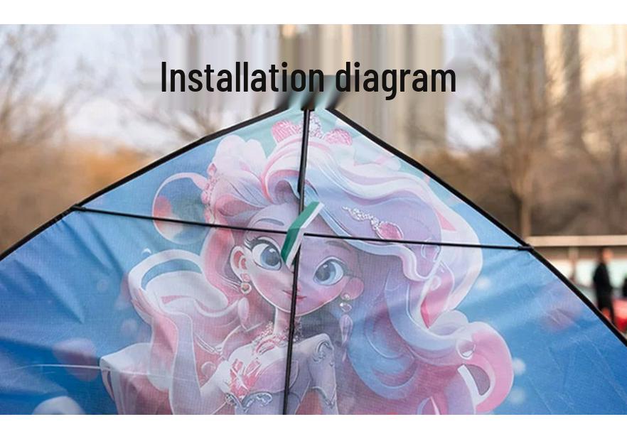 Pearl Mermaid Princess Cartoon Kite for Kids