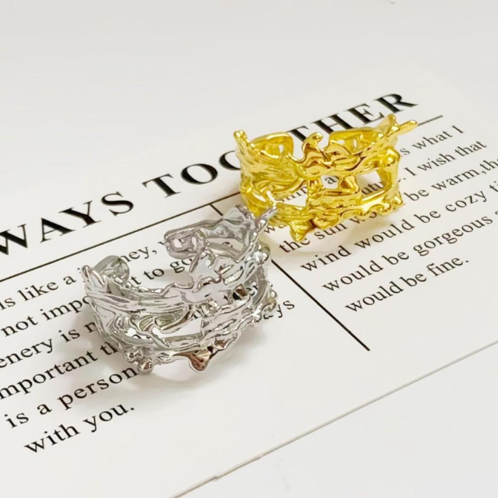 Stylish Geometric Irregular Open Band Ring - Personalized Tree Branch Design