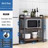 Freestanding Multi-Layer Kitchen Storage Rack for Microwave & Cookware