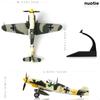 Měřítko NUOTIE Německý stíhací letoun Messerschmitt z druhé světové války Model Diecast Letadlo Vojenský displej Model Sbírka letadel Klasický model 172 BF-109