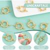 UNICRAFTALE 8pcs Golden Spring Clasps Stainless Steel Spring Ring Clasps Closed Ring Clasps Smooth Surface Clasp Connector Findings for DIY Jewelry