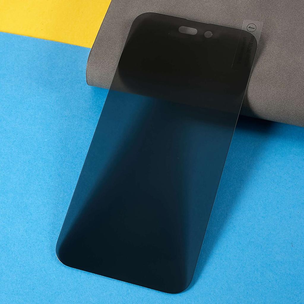 For iPhone 14 Pro Max 6.7 Inch Anti-spy Anti-explosion Tempered Glass Full Glue Scratch-resistant HD Full Screen Covering Protector Film