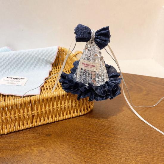 Birthday Hat Three-Dimensional Star Decoration Plaid Mesh Lace Princess Style Headwear Party Hair Accessory Photo Prop