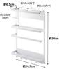 Yamazaki Tower Magnetischer Kühlschrank Seite x x Küchenpapier Produktnummer 2744 Regal, Weiß, ca.. B24.5 T6.5 H34cm, Halter/Wrap-Halter,