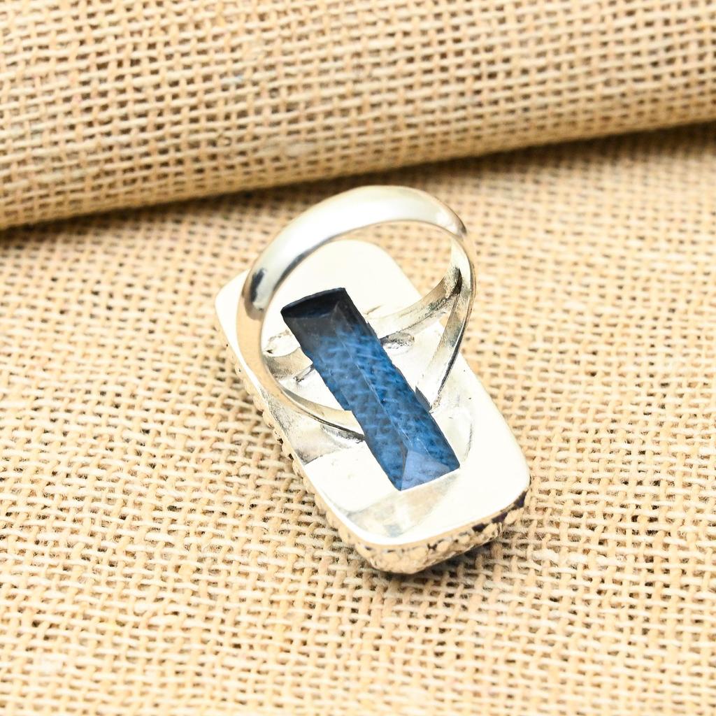 Glorious Tanzanite Gemstone 925 Sterling Silver Jewelry Handmade Ring For Wedding Gift