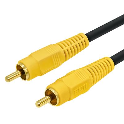 Cabo de Vídeo RCA para RCA 10m Cabo Pin Cabo Coaxial Cabo de Cobre OFC F-Factory (Masculino) (Masculino) Alta Pureza 99,996% Livre de Oxigênio / FVC-124-10m