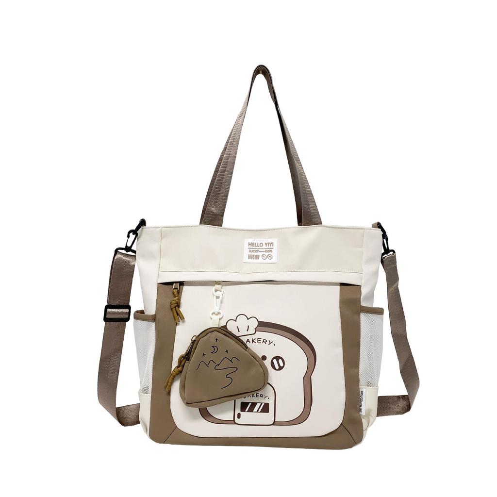 Borsa a tracolla versatile di grande capacità in tessuto Oxford per bambine della scuola elementare