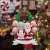 Christmas Pendant Santa Claus Family Hanging Pendant Classic Colors Family Theme Festive Atmosphere Decor