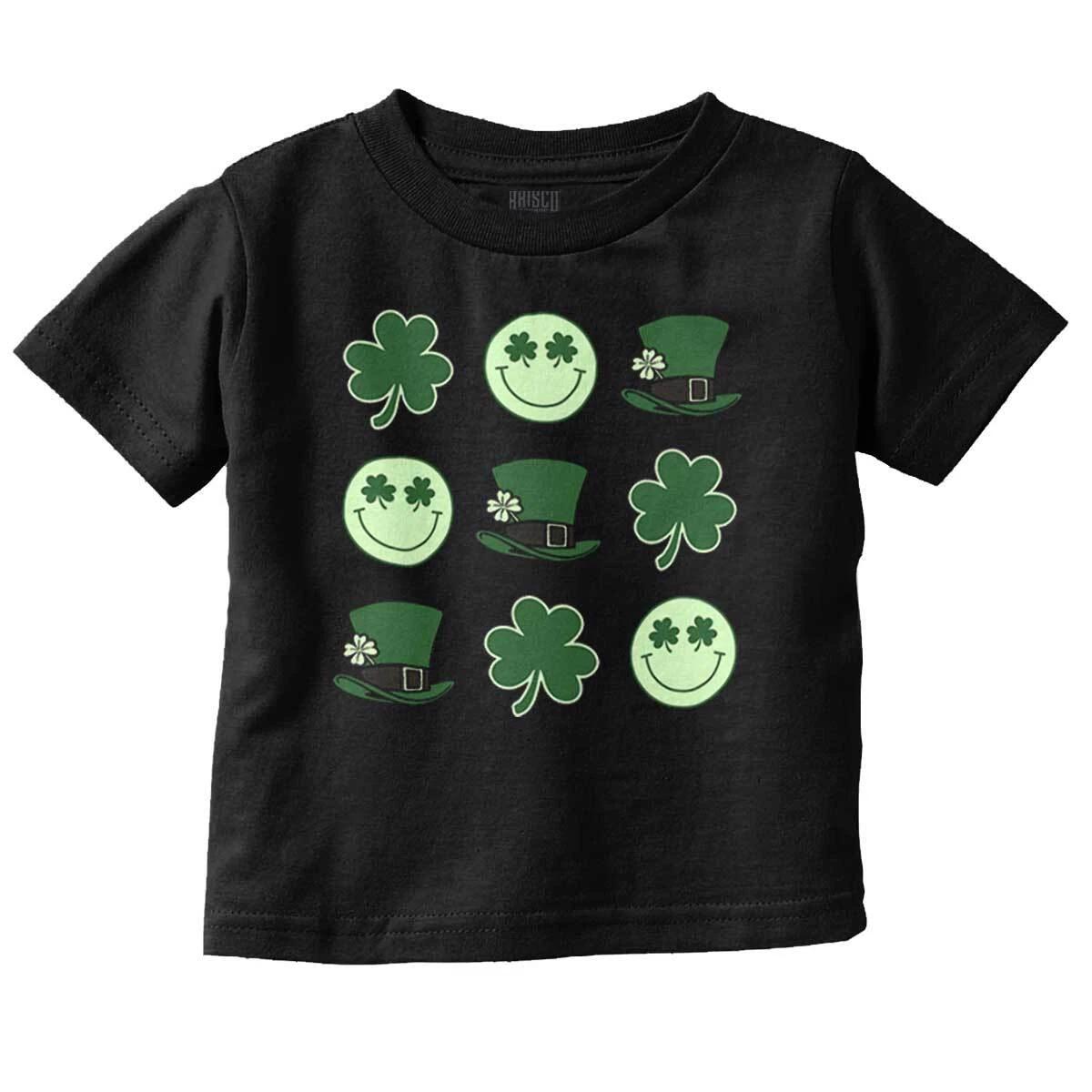 St Patrick s Day Shamrock Four Leaf Clover Toddler Boy Girl Youth T Shirt Tee L