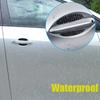 4PCS Universal Car Carbon Fiber Stickers Door Handle Protector Film Anti Scratch