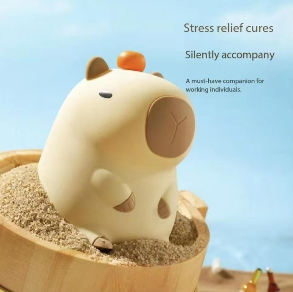 Xiaomi New Arrival Capybara Night Light Silicone Decorative Ornament Creative Gift Ambient Lamp for Home Decor Bedroom Desk Atmosphere