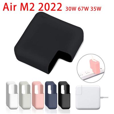 Besegad-funda protectora de silicona para Macbook New Air, 13,6 pulgadas, M2, A2681, 30W, 67W, 35W, adaptador para ordenador portátil