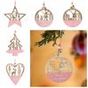 Wooden Xmas Tree Pendant Pentagrams Santa Claus Ornament Christmas Hanging Ornament  Weddings