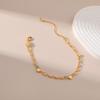 Women Gold Evil Eye Geometric Anklet Foot Jewelry