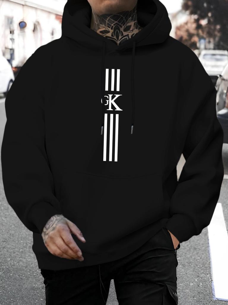 2026 Music Festival Summer New Arrival Unisex Casual All-Match Style Fashion Hoodie with Individual Eye-Catching Central GK Letter Print And Side Vert