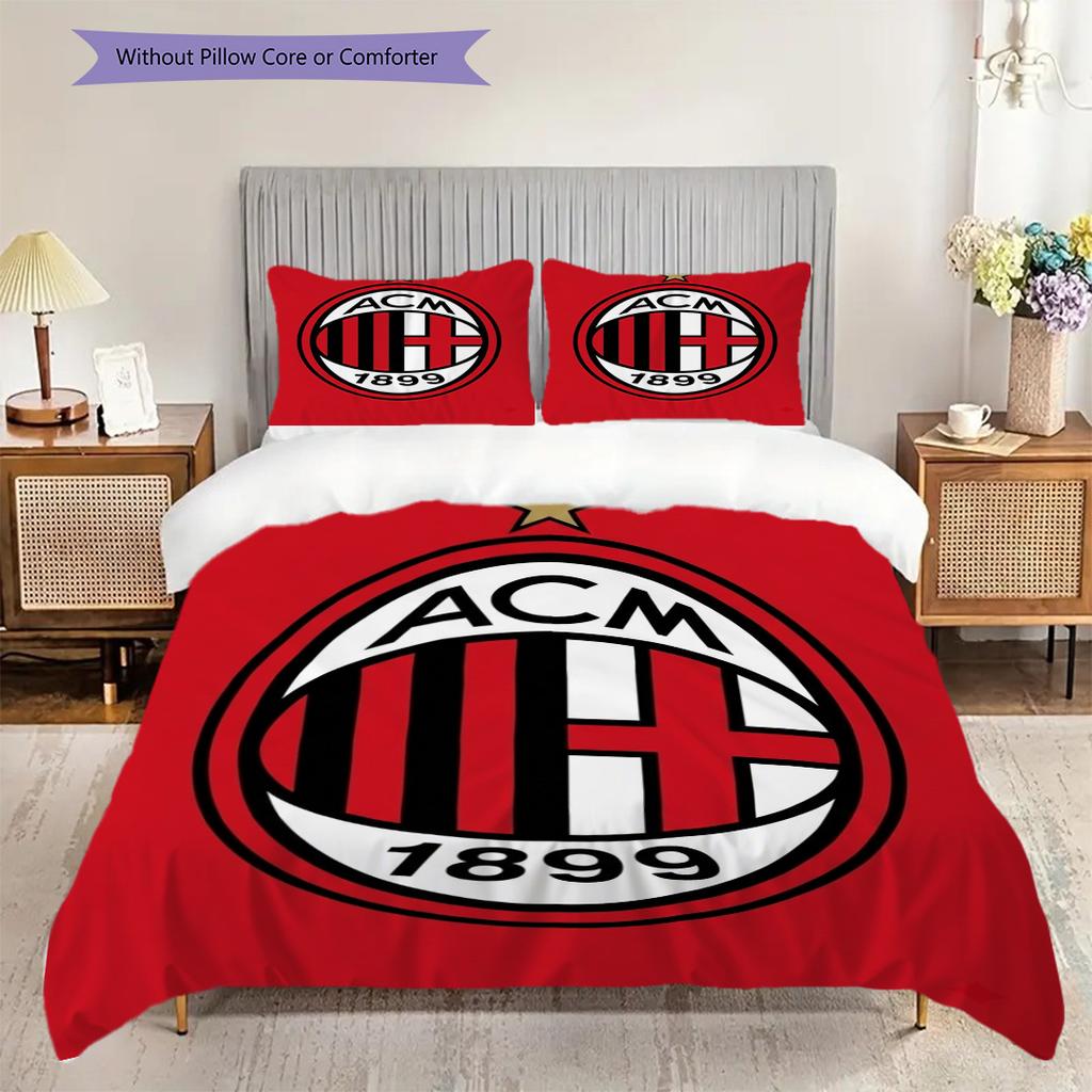 AC Milan Legacy: Glory Bedding (1 dekbedovertrek + 2 kussenslopen, zonder binnenkussen) Dekbedovertrek en kussensloop Beddengoedset Zacht en comfortabel