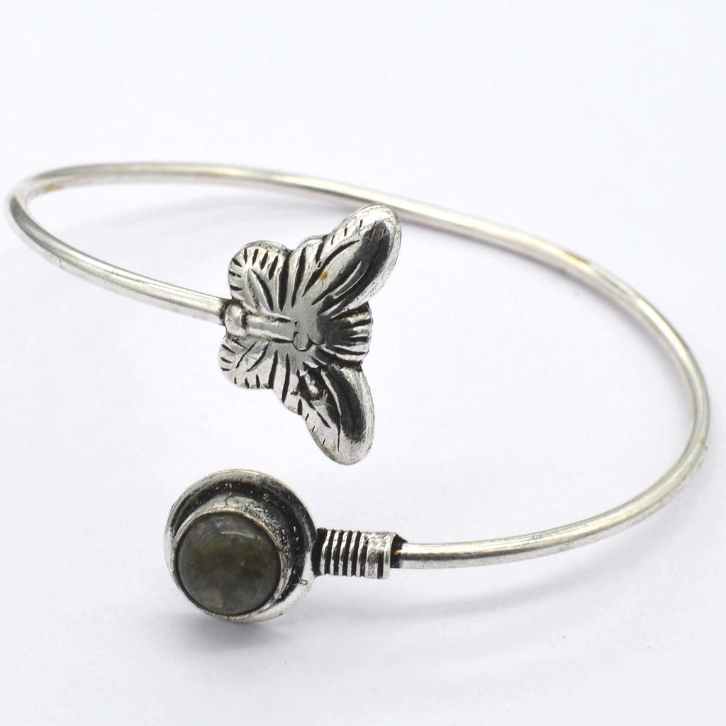 Labradorite Gemstone Ethnic Handmade Adjustable Bangle Jewelry 8 Gms BN 138