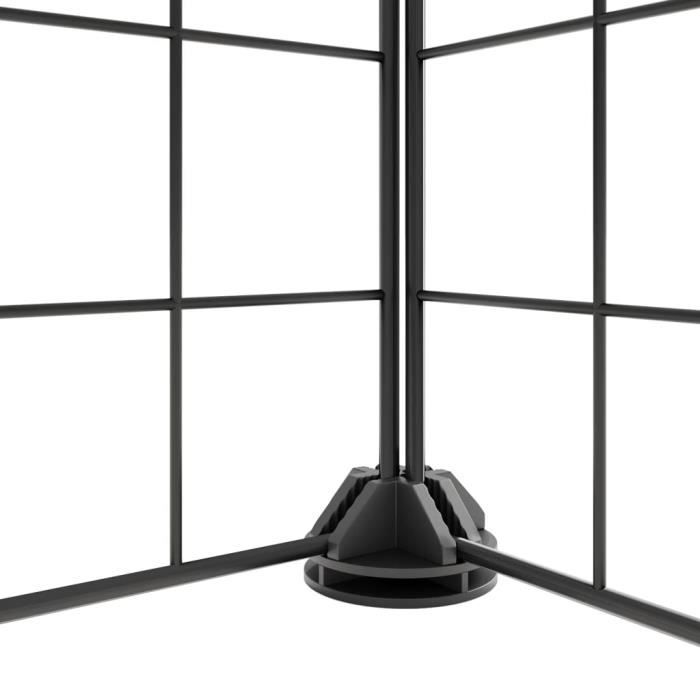 3114022 vidaXL Cage animaux de compagnie à 44 panneaux et porte Noir 35x35 cm