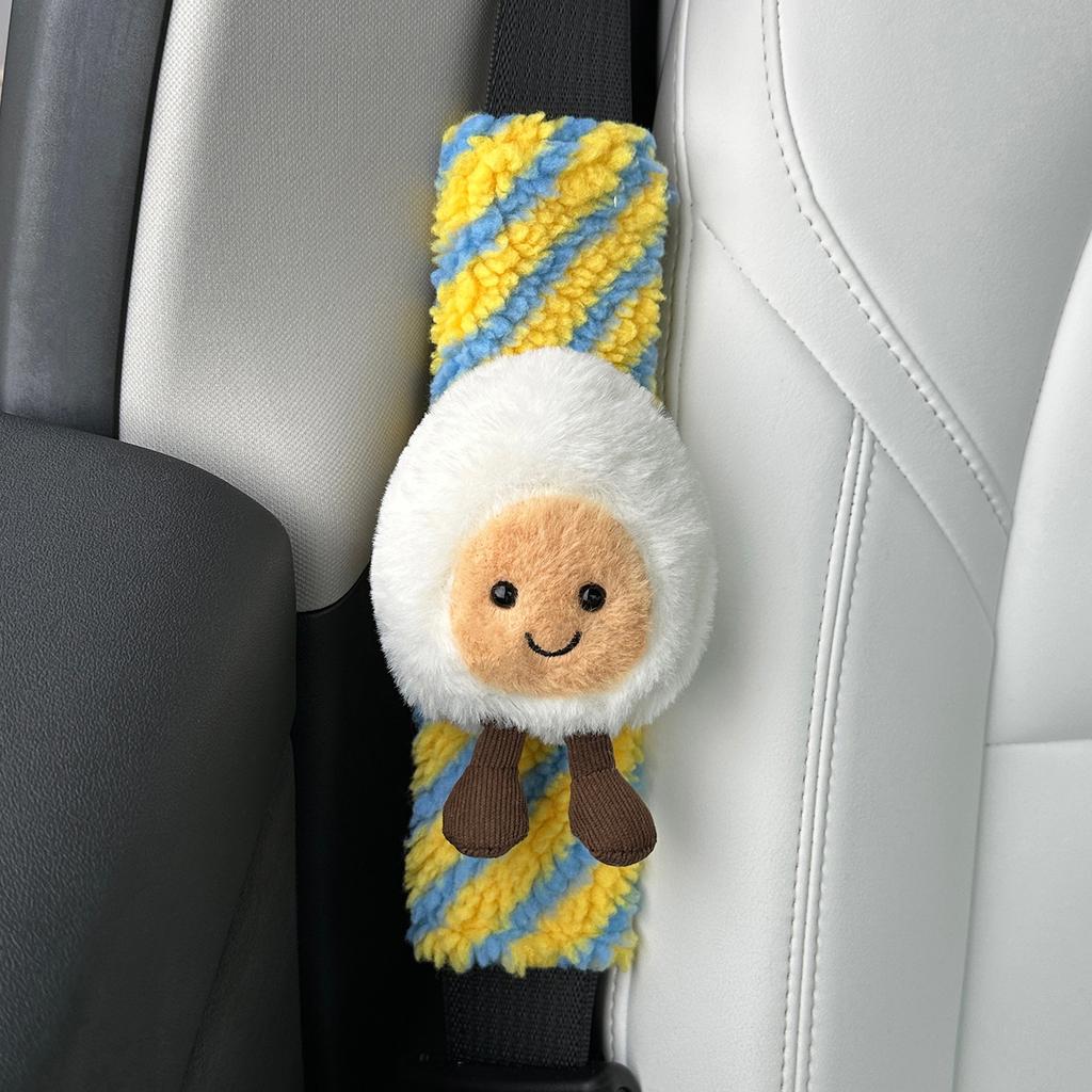 Plush Seat Belt Shoulder Protector Car Decoration Creative Dolls Cute Car Accessories Seatbelt Cover