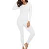 Women's Thermal Underwear Sets Long Johns with Polyester-Lined Winter Warmth for Skiing & Cold Weathe