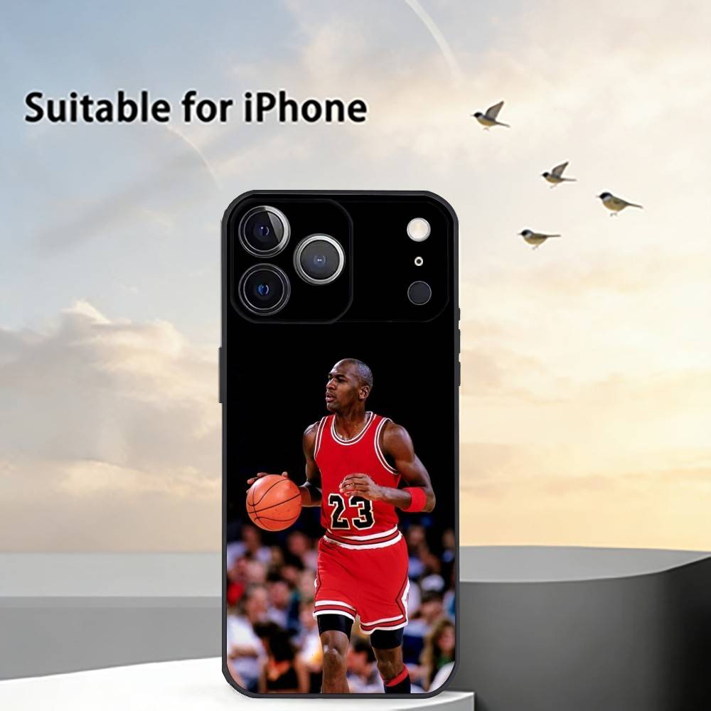 Sports M-Michael Jeffrey Jordan Phone Case For iPhone 17,16,15,14,13,12,11 Plus,Pro Max,XS,Soft Silicone Black Cover