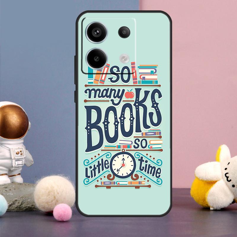 Read Books illustration Case For Xiaomi Redmi Note 14 13 9 10 11 12 15 Pro Plus Redmi 15 15C 14C 10C 12C 13C Cover