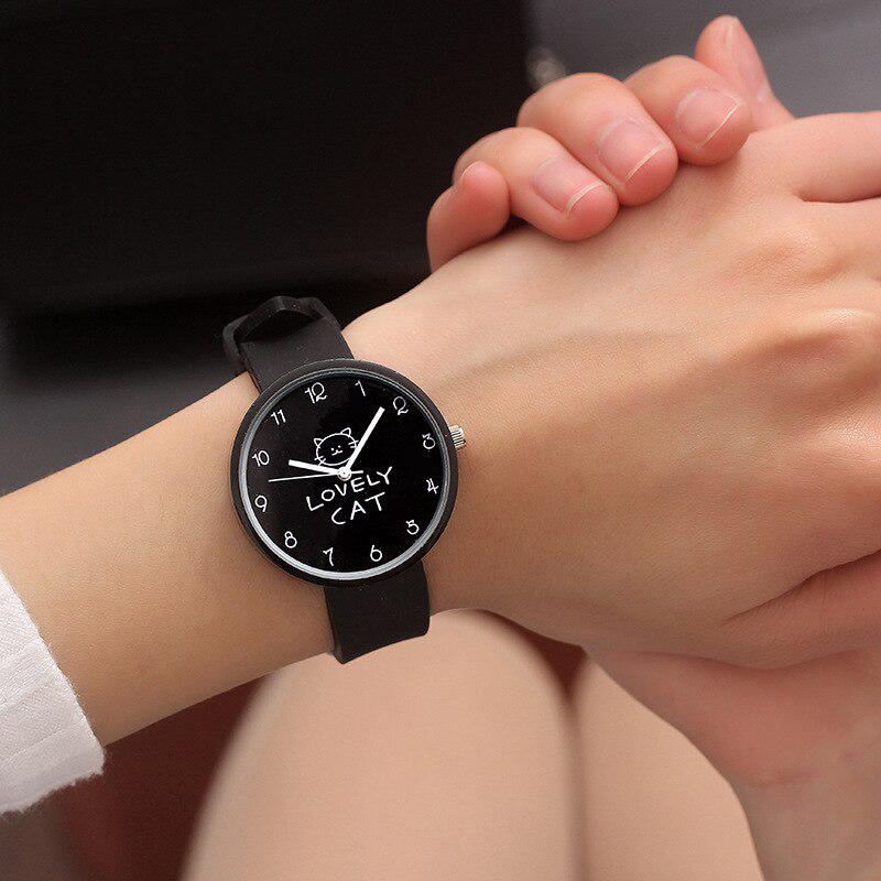Cartoon Kinder Quarzuhr Silikon Candy Farbe Student Uhr Mädchen Uhr Mode Katze Uhren Kinder Armbanduhr