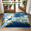 Crystal Velvet Square Rug Custom NameErling Haaland Pattern Non Slip Home Floor Decor Rug