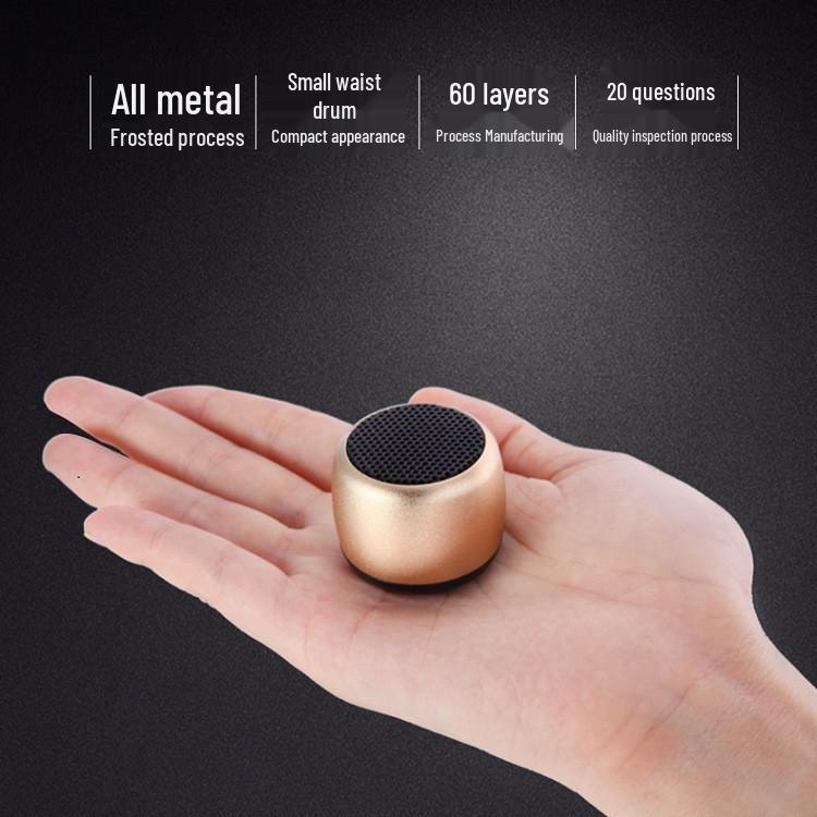 Wireless Mini Bluetooth Speaker with Bass: Steel Cannon M1 Portable Audio for Outdoors