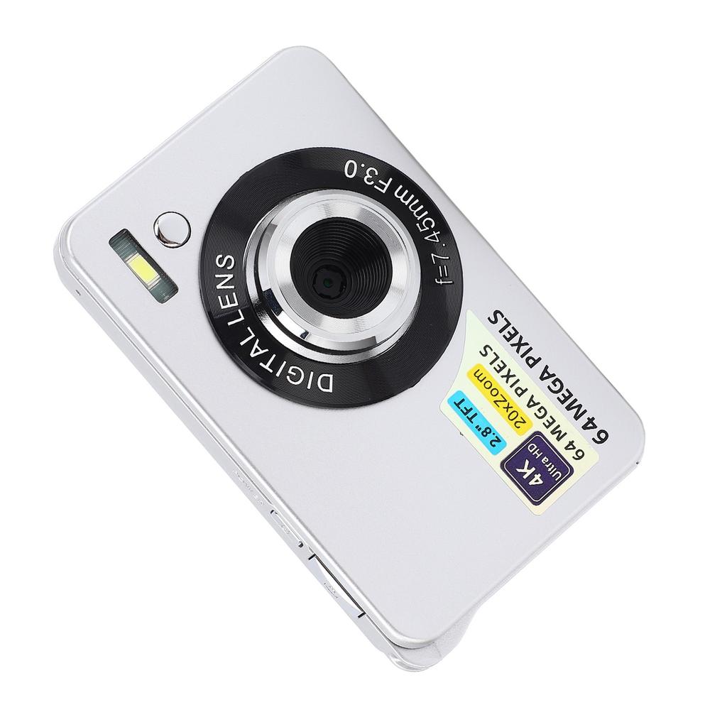 2.8in 4K 64MP HD Digital Camera 20X Zoom Auto  Portable   Camera for Girls Boys Teenagers