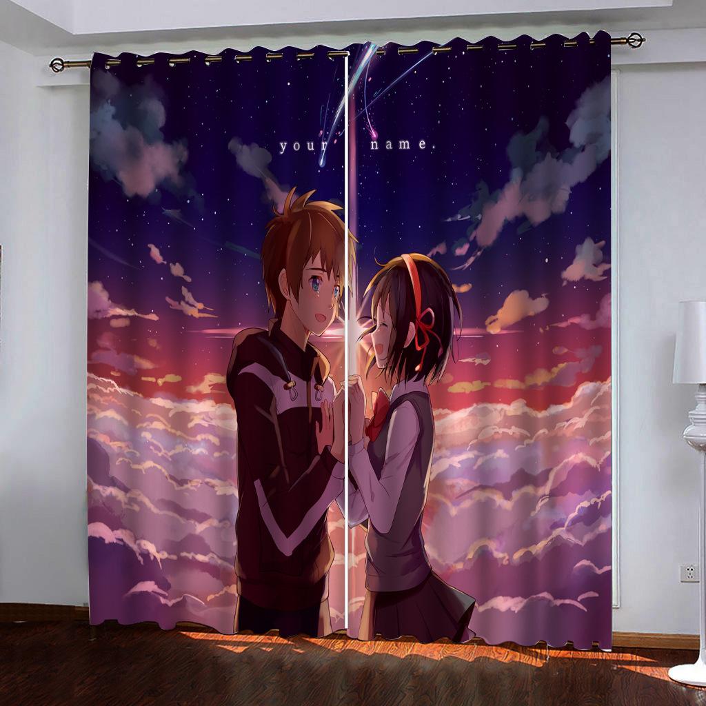 High-Density Blackout Curtains, Daytime Curtains, Your Name Is Beautiful 3D Digital Printing Blackout Curtains