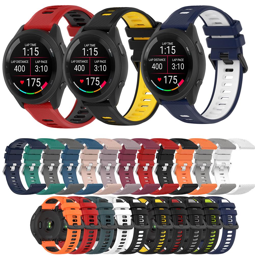 Silikon 18 20 22mm Klokkereim For Garmin Forerunner 265 265S 255S 255 Vivoactive 3 4 Reim Armbånd For For Garmin Venu 2 Reim