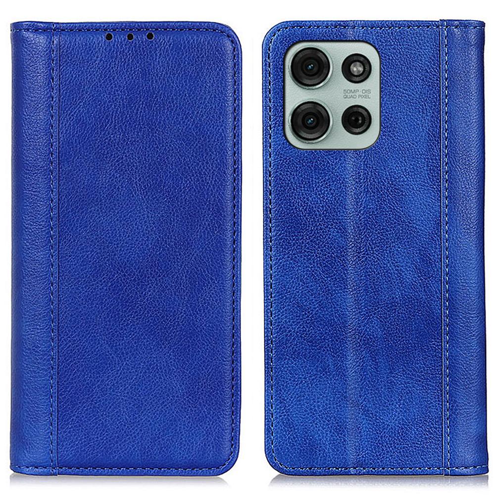 For Motorola Moto G75 5G Stand Case Split Leather Litchi Texture Wallet Phone Cover