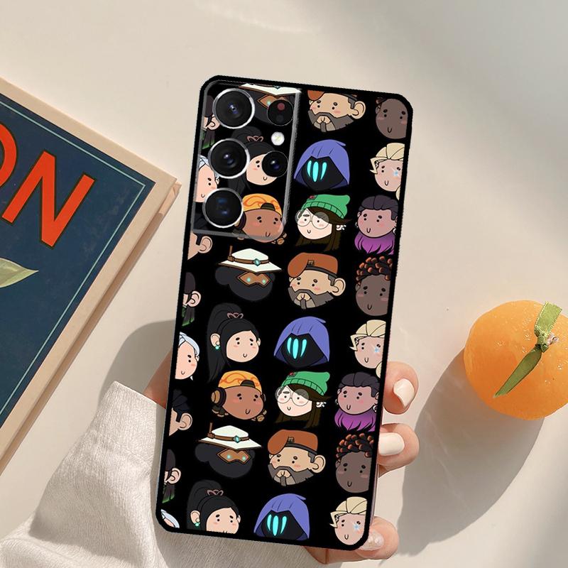 Cartoon Valorant Phone Case For Samsung Galaxy S25 S26 Ultra S24 S20 S21 S22 S23 Plus S10 S25 FE Back Cover