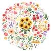 35-200pcs Sring Summer Floral Stickers Flower Natural Decorative Decals Aesthetic Stationery Stickers School Supplies