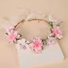 Luxury Imitation Flower Hairband Bohemian Wreath For Women Fashion Wedding Hair Accessories Prom Garlands Bride Hair Jewelry