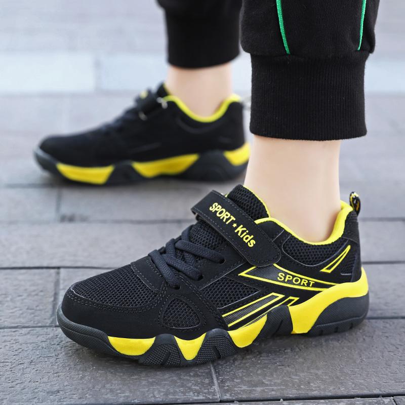 Children Sneakers Boy Shoes New Fashion Kids Shoes 6 To 12 Years Black Mesh Comfortable Casual Sports Tennis Shoes for Boy