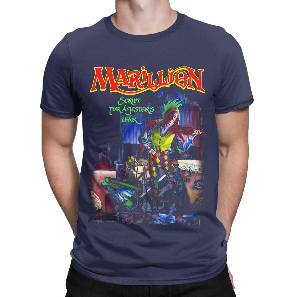 Maglietta Grafica Divertente Vintage MERCH MARILLION 100% Cotone Magliette Marillion Top Per Unisex