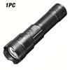 Bright LED Flashlight, USB Rechargeable Tactical Torch, Long Range Zoomable Waterproof Lamp for Camping Hiking Fishing Hunting
