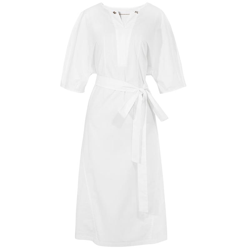 

Sancai 2024 Summer Pure Cotton V-Neck A-Line Dress S