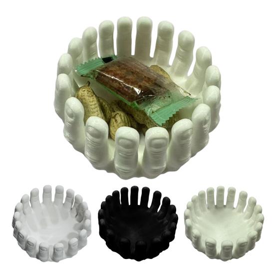 Gothic Halloween Skeleton Hands Candy Bowl Stand Lightweight Compact Storage Container