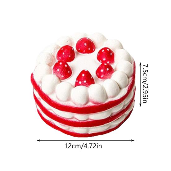 Simulated Cake Squeeze Toy Soft Slow Rising Toy Rainbow Layer Cake Slice Stress Relief Sensory Toy for Adults Kids