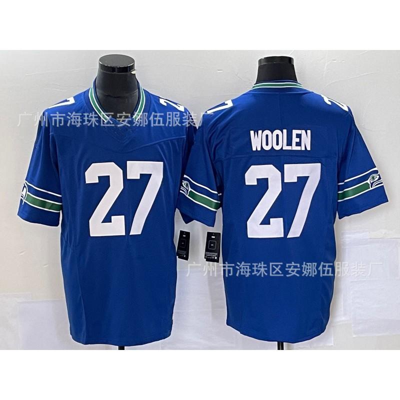 Mens NFL Seattle Seahawks Retro Rugby Jersey Fan Apparel Size S-XXXL Cotton Blend Athletic Wear Game Day Training