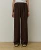 ADAUL Sheer Maxi Wide Banding Pants - Brown